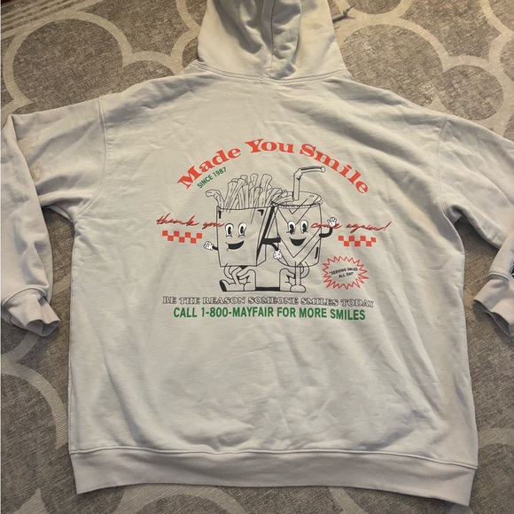 The Mayfair Group Other - White Graphic Hoodie with Fun Print